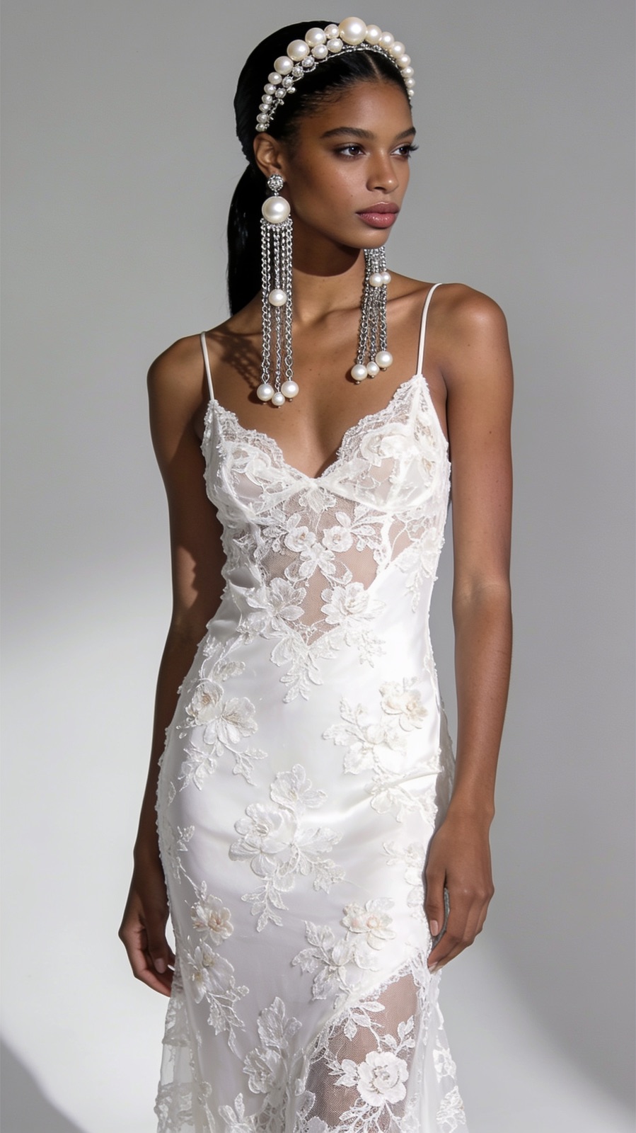 Robe en dentelle blanche — beauté & luxe